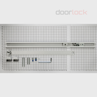 Скользящая тяга DOORLOCK для DL340S, DL345 серебристая с функцией Hold Open