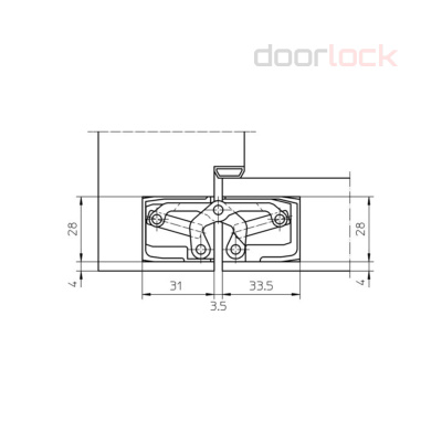 Петля SIMONSWERK Tectus TE 340 F1 (полиэфирное покрытие под матовый хром)
