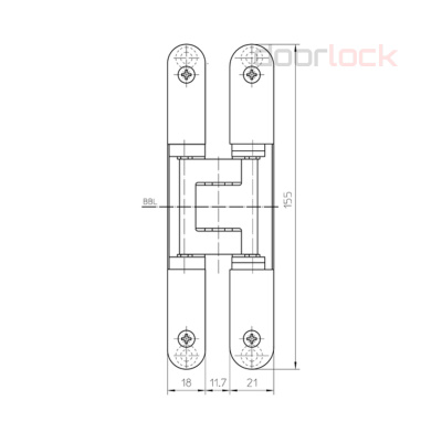 Петля скрытая SIMONSWERK Tectus TE 240N 3D F1