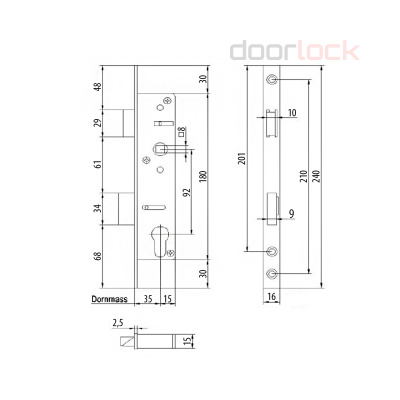 Замок DOORLOCK PL 201-Z