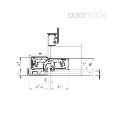 Петля SIMONSWERK TECTUS TE 240 F1 (полиэфирное покрытие под матовый хром)