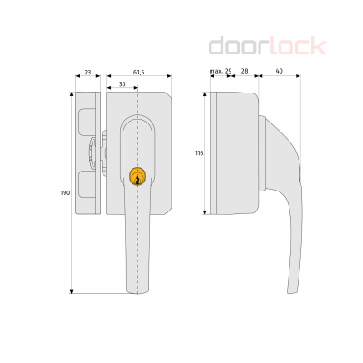 Оконный замок ABUS FO500N