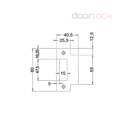 Запорная планка NEMEF P1739/12 ZN (симметричная)